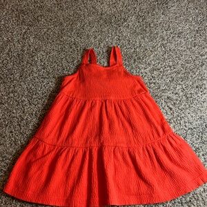 Vibrant Red Kids Dress